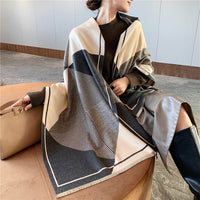 All-matching Thickened Double-sided Student Scarf Dual-purpose Tassel Shawl