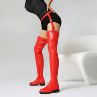 Plus-size Womens Over-the-knee Nightclub Pole Dancing Boots With A Round Toe