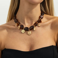 Ethnic Patchwork Style Irregular Multicolored Chain
