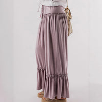 High-waisted Casual Versatile Drawstring Wide-leg Pants