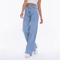 Springautumn Womens Denim Loose Fit Trousers
