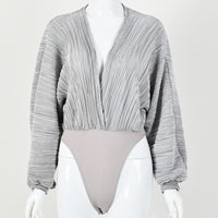 V-neck long sleeve jumpsuit