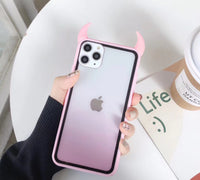 Rainbow devil horn phone case