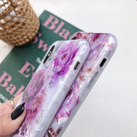 Shell pattern flower phone case
