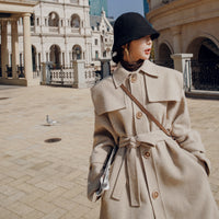 Mid-length and Small Autumn Korean Style Loose Fashion Coat