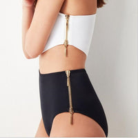 One shoulder split swimsuit swimsuit bikini