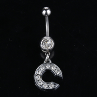 English alphabet hypoallergenic body piercing navel nail