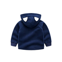 Thicken Children's Hooded Zipper Shirt For Small And Medium-sized