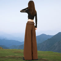 High-street Draping Tummy-control Comfortable Fashionable Versatile Jeans