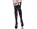 Bowknot lace skull over-the-knee long tube stockings