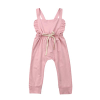 Pure cotton stripe jumpsuit