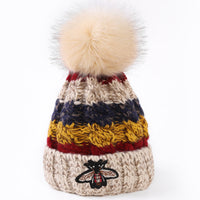 Four - color knitted hat and velvet hat