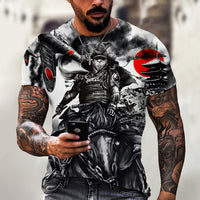 Men's Summer Trendy Ninja Printed Top Casual Short Sleeve