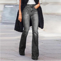 Patch Pocket Sexy Skinny Wide-leg Flared Trousers