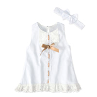 Girls baby sleeveless bow skirt