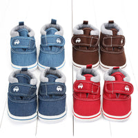 Velcro solid color male baby non-slip shoes