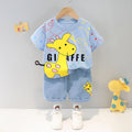 Casual Cute Sika Deer Printed Round Neck
