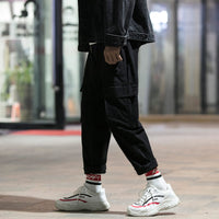 Casual pants solid color overalls