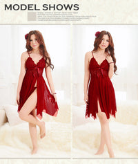 Lace transparent nightdress