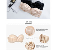 Non-slip strapless bra