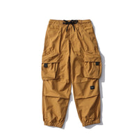 Multi-pocket drawstring overalls