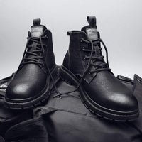 Men's Shoes British Style Tooling Leather Boots