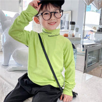 Children's half high neck bottoming shirt