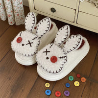 Women's Fashion Villain Rabbit Pirate Personality Cotton Slippers