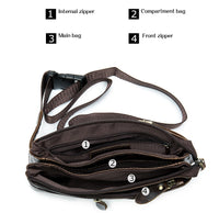 Retro Leather Men's Waist Bag Messenger Bag