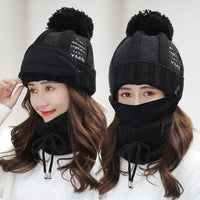 Women's ear protection knitted hat