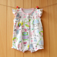 Short-sleeved romper jumpsuit cotton cool pajamas