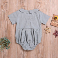 Baby Girl 3 Color Doll Collar Short Sleeve Halter