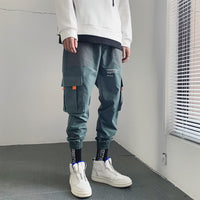 Loose national trendy nine-point sports tie-foot casual overalls