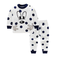 Pure cotton two-piece suit for boys and girls