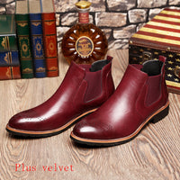 Fashion Retro Carved Warmth Men's Martin Boots