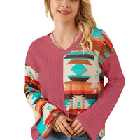 Knitted Apricot Wine Red Army Green Sweater