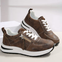 Fashion Solid Color Front Lace-up Women's Shoes