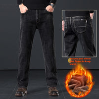 Autumn And Winter Straight Loose Plus Size Men's Fleece Padded Pants