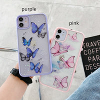 Mobile phone case for candy acrylic glitter butterfly soft shell