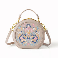 Literary Shoulder Bag National Style Small Crossbody Round Bag