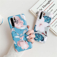 Flower frosted leaf phone case