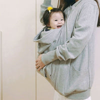 Extra Large Size Mother Kangaroo Sweater Fleece-lined Thickened
