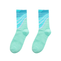 Men And Women Couple Rainbow Color Matching Cotton Trendy Tube Socks