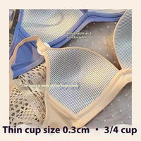 Solid Color Thin Triangle Cup Without Steel Ring Comfortable Push Up Bra
