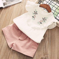 Kids Baby Girls Clothes New Short Sleeve T-Shirt Pants Dress