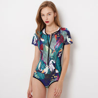 Short sleeve one piece surfsuit