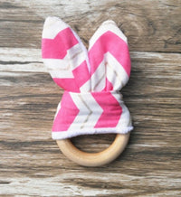 Handmade wooden natural baby teether