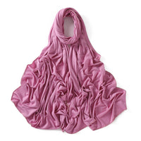 56 Colors Solid Color Modal Scarf Small Size Monochrome Jersey Veil Mercerized Cotton Scarf