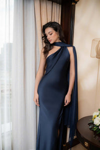 Fishtail Banquet Bodycon Slimming Elegant Ladies One-Shoulder Dress For Social Events