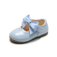 Children's candy colored leather shoes